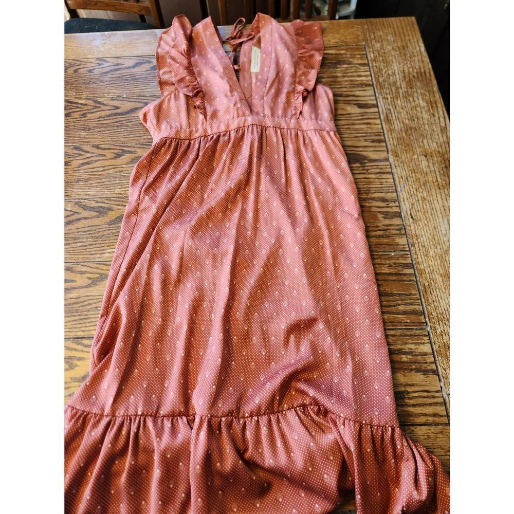 Saltwater Luxe pink vneck tie back dress sz Large